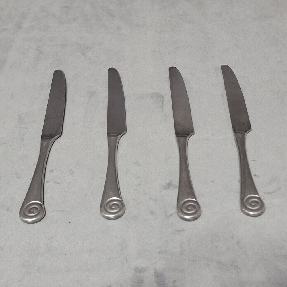 4 Robert Welch Ammonite 18/10 Stainless Butter Knife Flat Handle